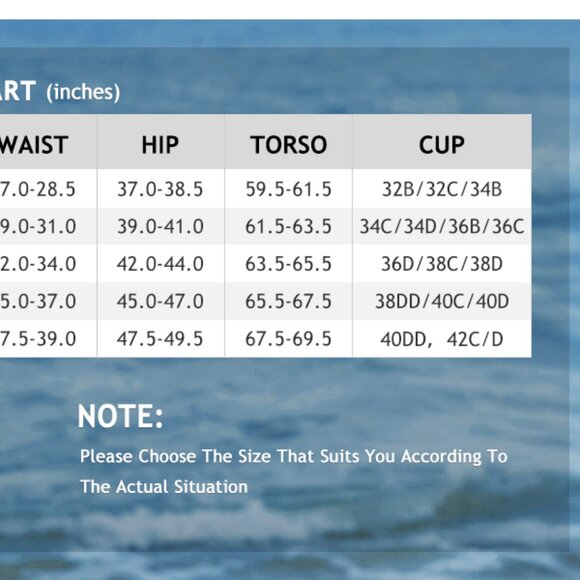 SUUKSESS Women Sexy Wrap Push Up One Piece Swimsuit Tummy Control Size Large - Picture 7 of 8